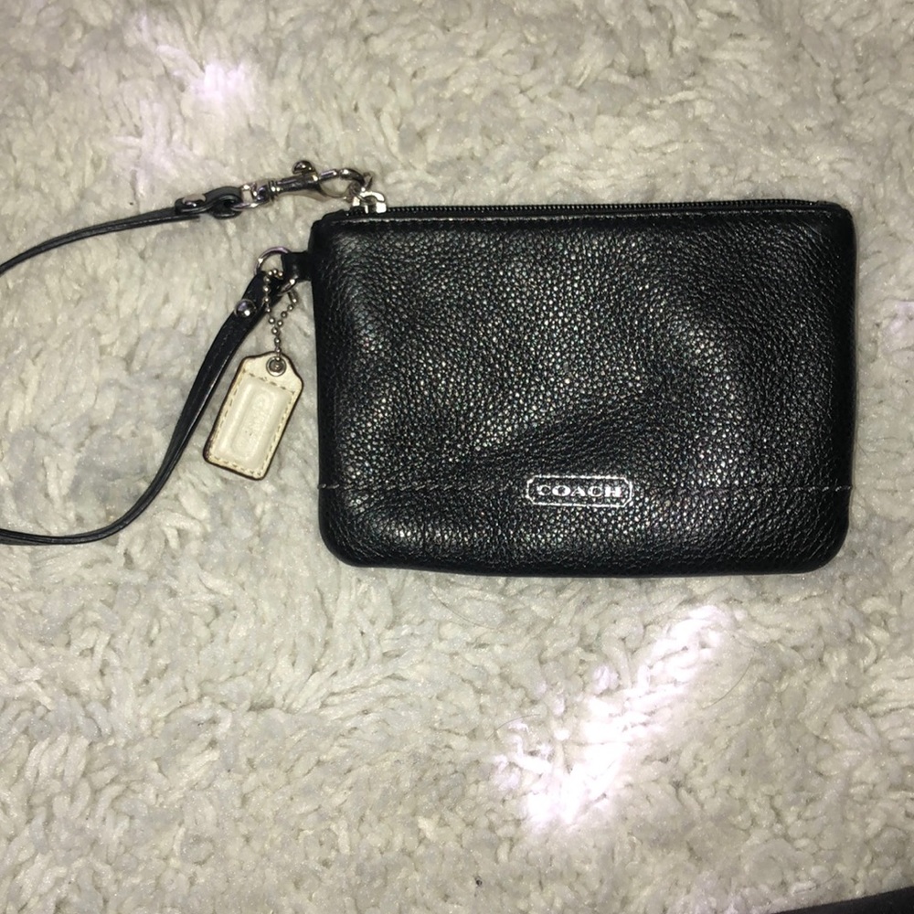 Black coach leather wallet